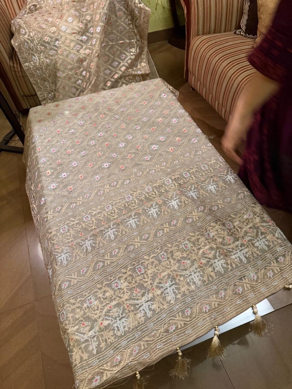 Organza women party saree